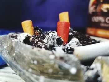 Close-up of food on table