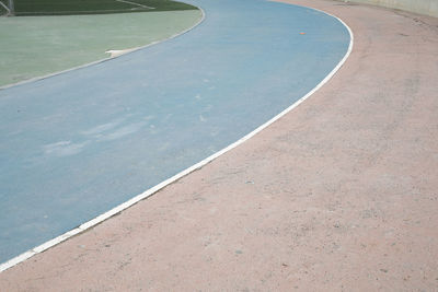 High angle view of basketball court