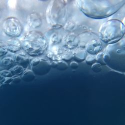 Close-up of bubbles in water