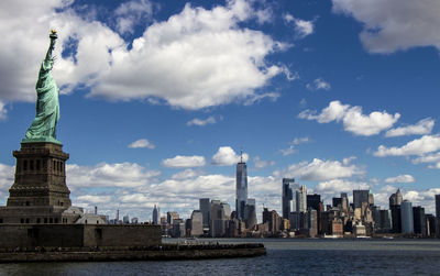 New york city from liberty island 