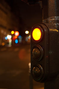 Close-up of illuminated electric lights