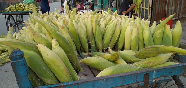 Vegetables for sale at market stall