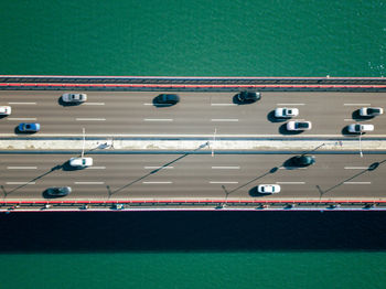 High angle view of ship