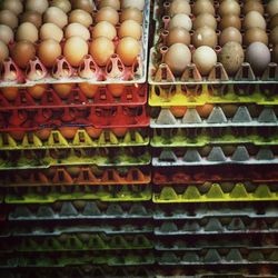 High angle view of market stall for sale