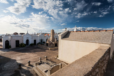 Panoramic view of buildings against sky