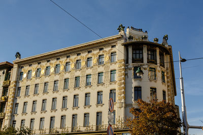 Low angle view of building against sky