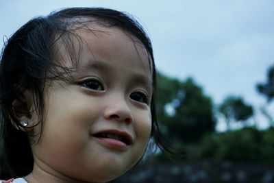 Close-up portrait of cute boy