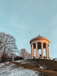 View of historical building in winter