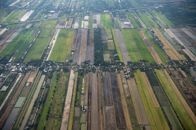 High angle view of road