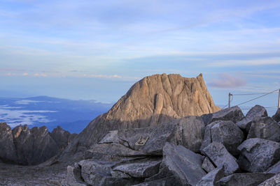 Rock formations against sky