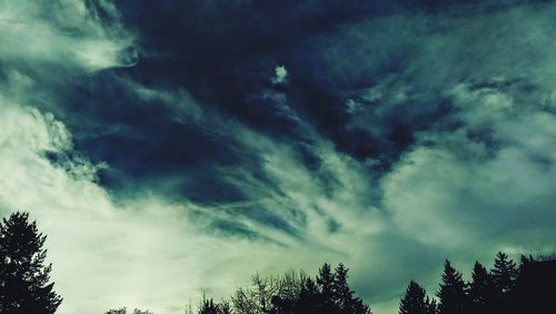 Low angle view of cloudy sky