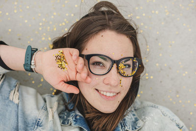 Portrait of smiling young woman