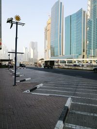 City street against clear sky