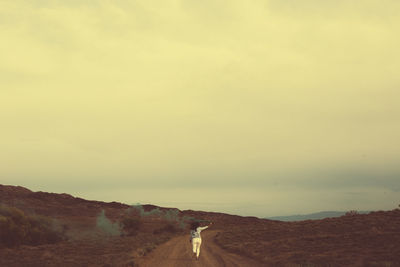 Country road leading towards mountains