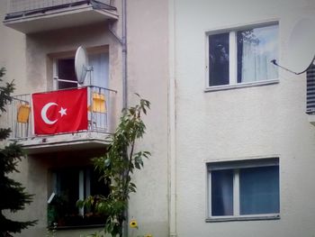 House in front of window