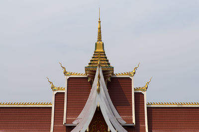 Low angle view of temple against sky