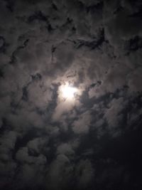 Low angle view of clouds in sky during sunset