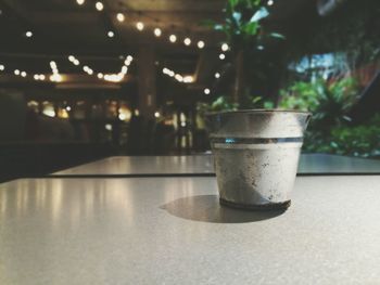 Close-up of drink on table