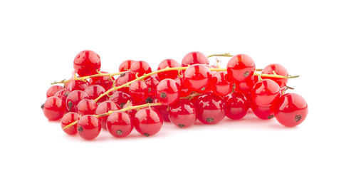 Close-up of strawberry over white background