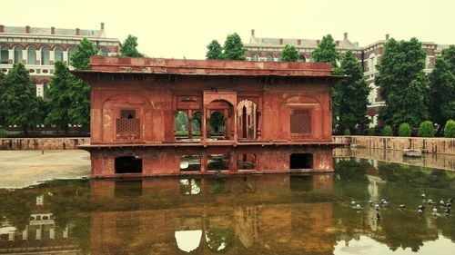 Reflection of building in lake