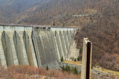 View of dam on bridge