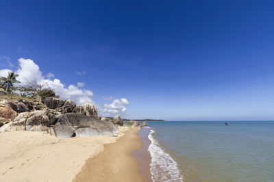 Panoramic view of beach against sky