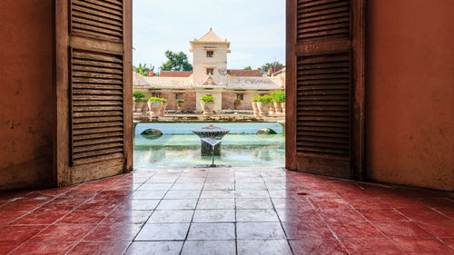 Entrance of historic building