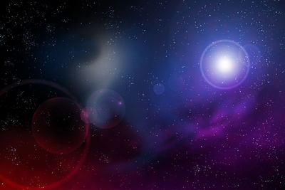 Scenic view of moon against sky at night