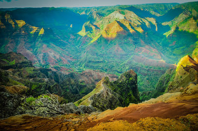 Scenic view of mountain range