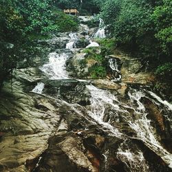 River flowing through rocks