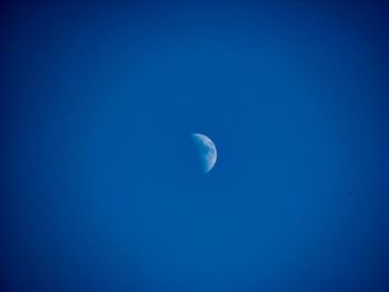 Low angle view of moon in sky