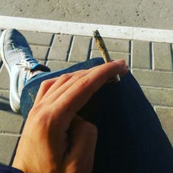 Man sitting on bench