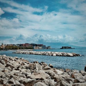 Scenic view of naples coastline