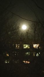 Low angle view of illuminated building