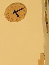 Low angle view of clock