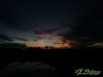 Scenic view of dramatic sky during sunset