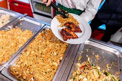 Close-up of hand holding food