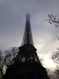 Low angle view of eiffel tower