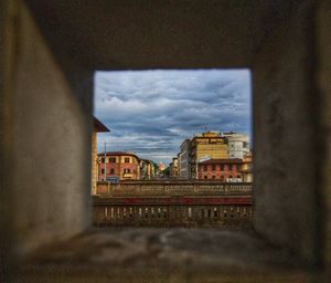 Built structures against the sky