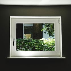 Close-up of window at home