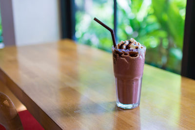 Close-up of drink on table