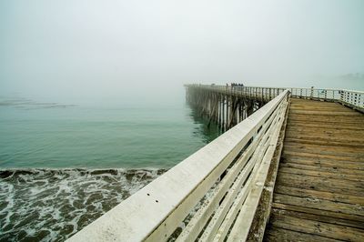 Pier over sea against sky