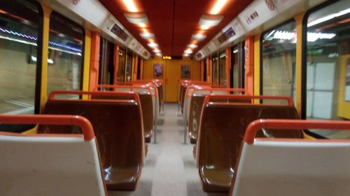 Interior of train