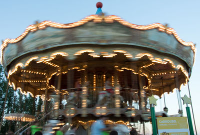 Carousel in amusement park