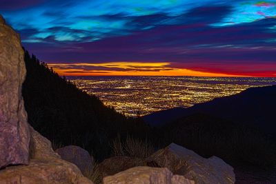 Panoramic view of landscape against cloudy sky