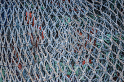 Full frame shot of fishing net