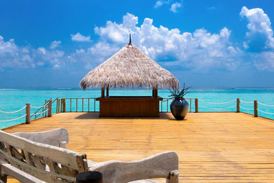 Beach bar on the maldives