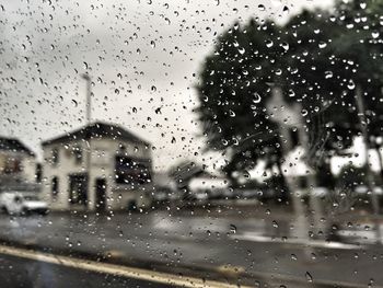 Rain drops on glass window