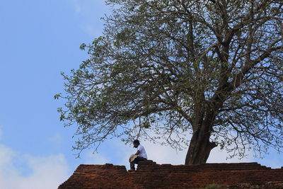 Low angle view of building against sky