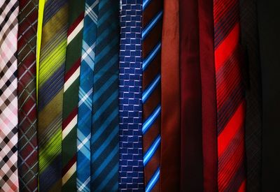 Full frame shot of multi colored glass wall